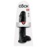 King Cock 11 - dildo com ventosa e escroto 28cm - preto