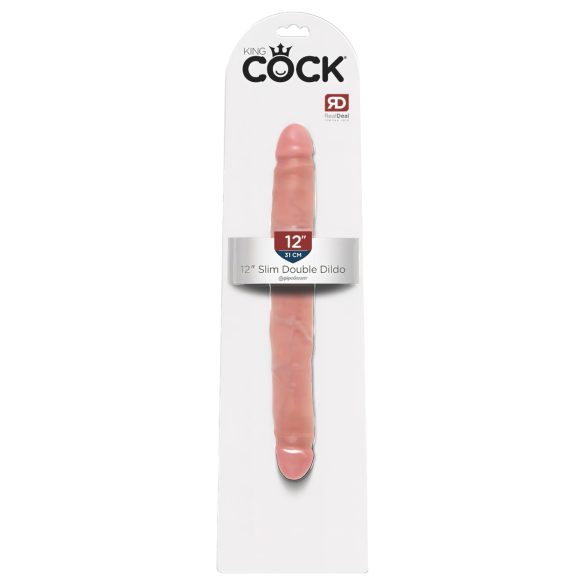 King Cock - dildo duplo realístico 31cm - cor natural