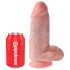 King Cock - dildo realístico com ventosa e testículos 23cm - cor natural