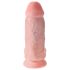 King Cock - dildo realístico com ventosa e testículos 23cm - cor natural