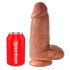 King Cock - dildo com ventosa - 23cm - cor pele escura