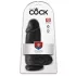 King Cock - dildo com ventosa e escroto 23cm - preto