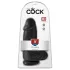 King Cock - dildo com ventosa e escroto 23cm - preto