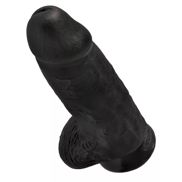 King Cock - dildo com ventosa e escroto 23cm - preto