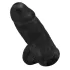 King Cock - dildo com ventosa e escroto 23cm - preto
