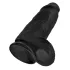 King Cock - dildo com ventosa e escroto 23cm - preto