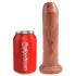 King Cock - dildo realista 18cm - cor marrom escuro