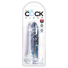 King Cock Clear 6 - dildo com ventosa (17,8 cm)