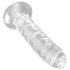 King Cock Clear - dildo com ventosa 15cm
