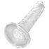 King Cock Clear - dildo com ventosa 15cm