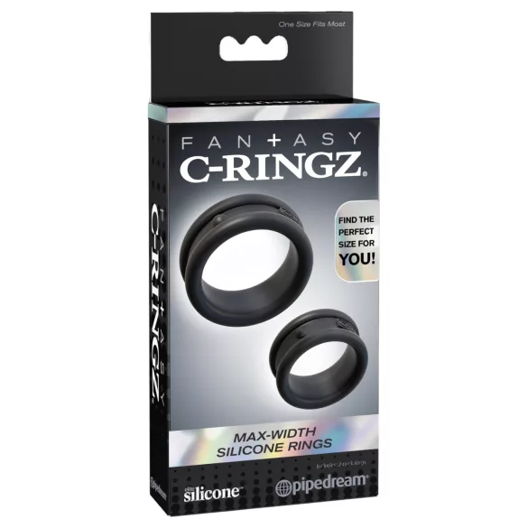 Pipedream - Fantasy C-Ringz - anel para pénis e escroto (preto)
