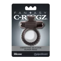   Pipedream Fantasy C-Ringz - anel peniano vibratório - silicone preto