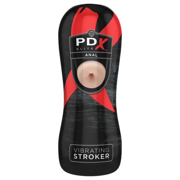 PDX Elite - masturbador anal vibratório - cor natural