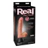 Real Feel Deluxe No.1 - vibrador realístico com escroto - cor natural