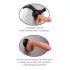 Real Feel Deluxe No.1 - vibrador realístico com escroto - cor natural