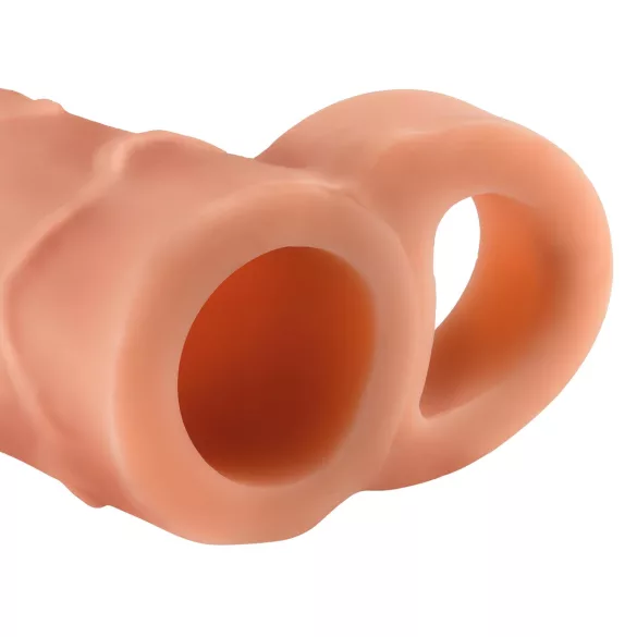Pipedream X-TENSION Perfect 1 - manga peniana com anel para testículos (17,7 cm, cor natural)