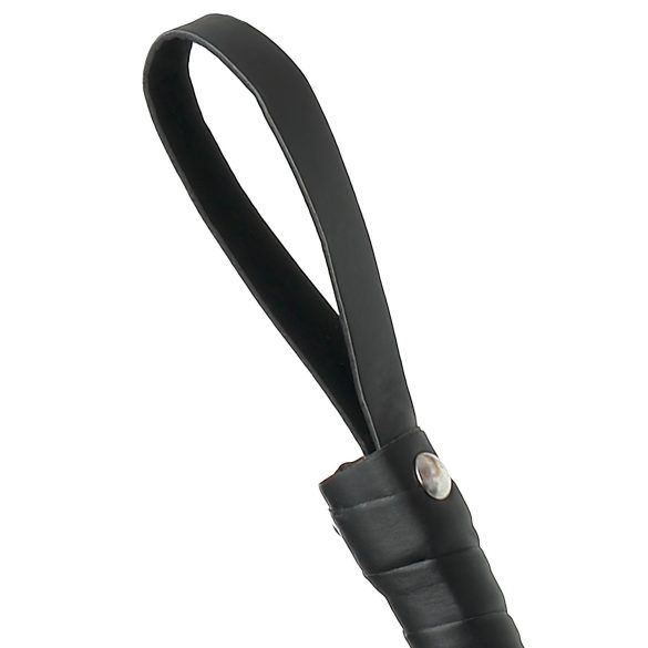 Fetish Fantasy - chicote flogger cat-o-nine - couro preto 65cm