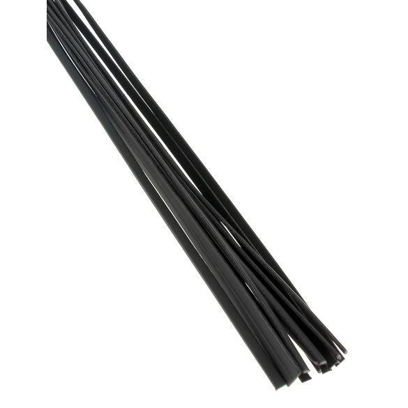 Fetish Fantasy - chicote flogger cat-o-nine - couro preto 65cm