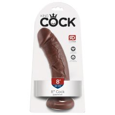 King Cock - dildo realístico 20cm - marrom