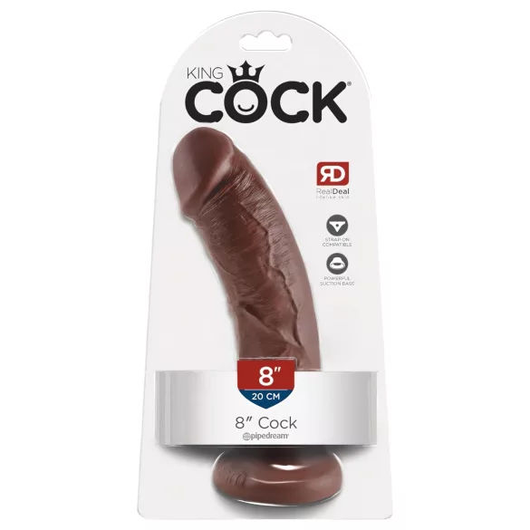 King Cock - dildo realístico 20cm - marrom