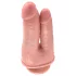 King Cock - dupla penetração dildo realístico - silicone cor natural
