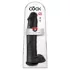 King Cock - dildo realístico com ventosa e escroto - preto 38cm