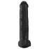 King Cock - dildo realístico com ventosa e escroto - preto 38cm