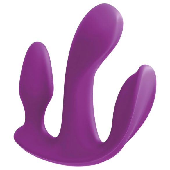 3Some Êxtase Total - vibrador triplo com rádio recarregável (roxo)