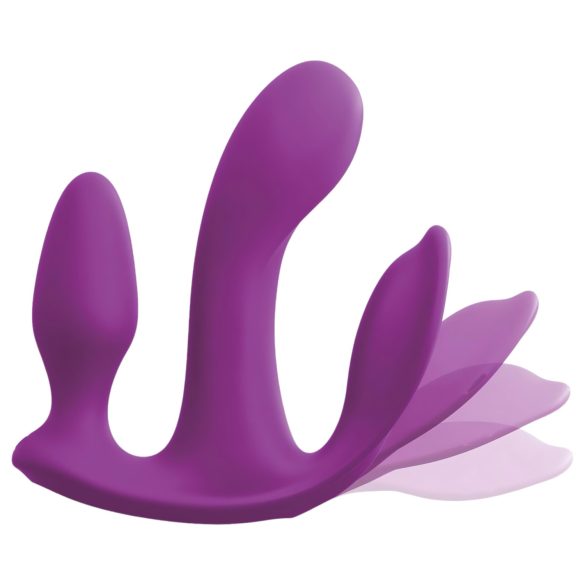 3Some Êxtase Total - vibrador triplo com rádio recarregável (roxo)