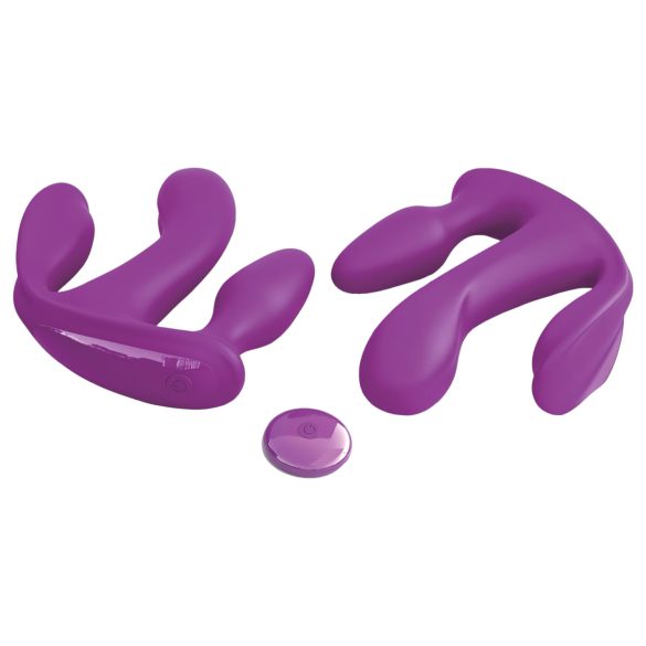 3Some Êxtase Total - vibrador triplo com rádio recarregável (roxo)
