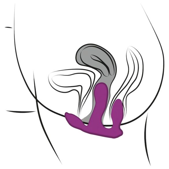 3Some Êxtase Total - vibrador triplo com rádio recarregável (roxo)