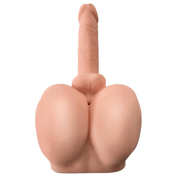 PDX Dirty Talk - masturbador masculino com torso realista e dildo - cor natural