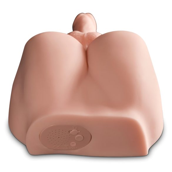 PDX Dirty Talk - masturbador masculino com torso realista e dildo - cor natural