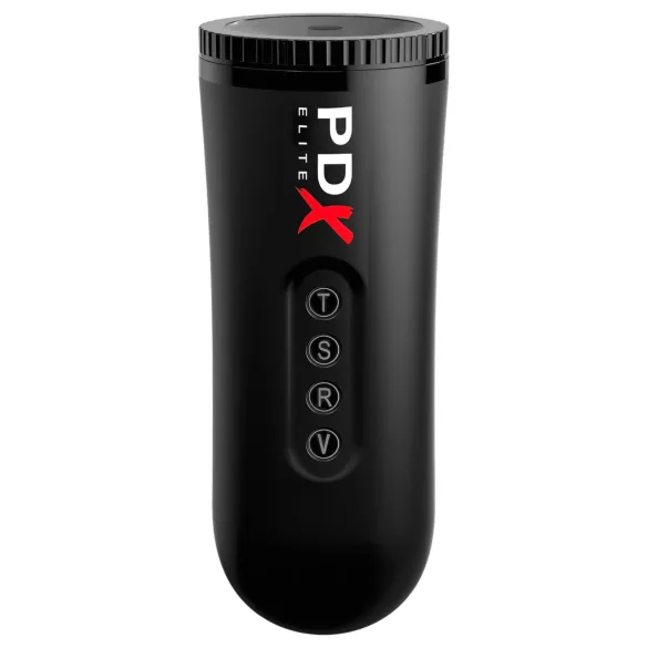 PDX Moto Blower - masturbador sugador vibratório - silicone preto