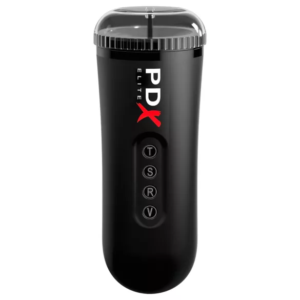 PDX Moto Blower - masturbador sugador vibratório - silicone preto