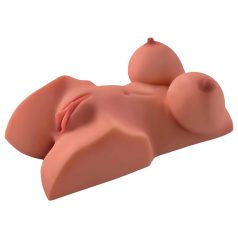  PDX Perfect DD's - torso erótico com dois orifícios - silicone marrom