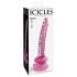 Icicles No. 86 - dildo de vidro em formato de pênis - rosa