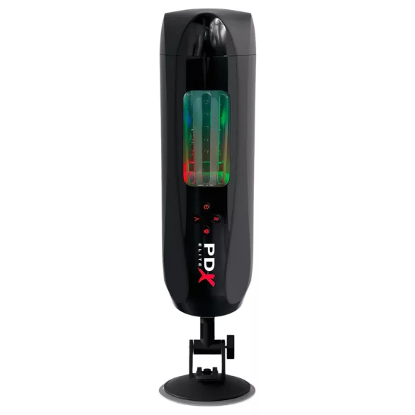 PDX Ultimate Milker 2 - masturbador rotativo-vibratório recarregável (preto)