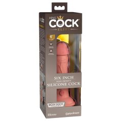   King Cock Elite 6 - dildo realístico com ventosa 15cm - cor natural