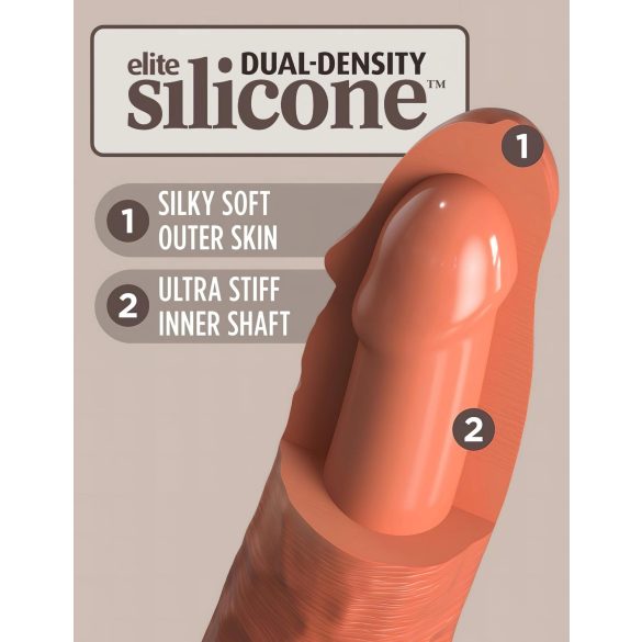 King Cock Elite 6 - dildo realístico com ventosa 15cm - cor escura