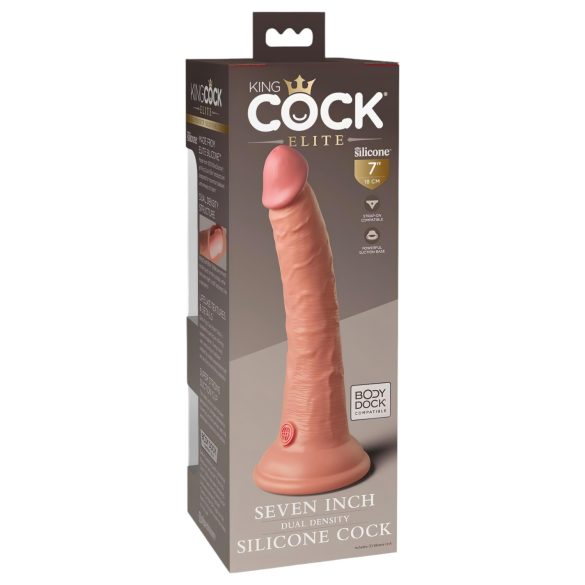King Cock Elite - dildo realístico com ventosa - 18cm - cor natural