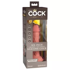   King Cock Elite 6 - vibrador realístico 15cm - cor pele escura