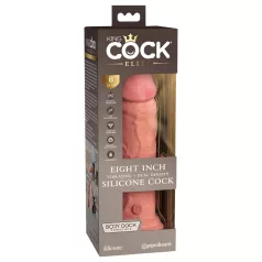 King Cock Elite 8 - vibrador com ventosa 20cm - cor natural