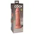 King Cock Elite 8 - vibrador com ventosa 20cm - cor natural
