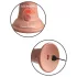 King Cock Elite 8 - vibrador com ventosa 20cm - cor natural