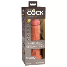   King Cock Elite 8 - vibrador realístico 20cm - silicone marrom