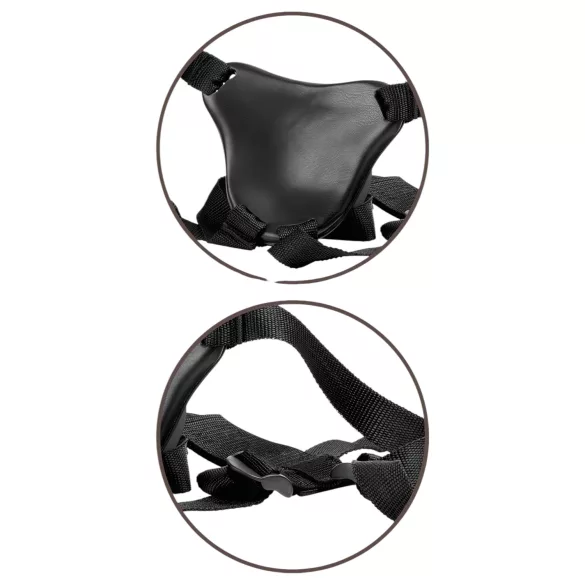 King Cock Elite Comfy - cinta com dildo realístico - pele escura