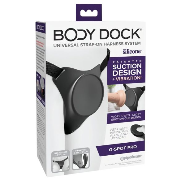 Body Dock - dildo com arnês G-ponto e Silexd 7 - silicone