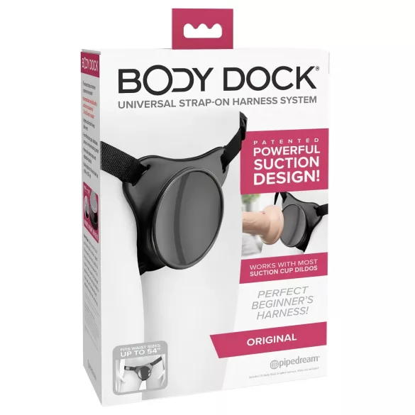 Body Dock OG - arnês com parte inferior acoplável a ventosa (preto)