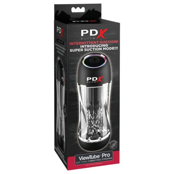PDX ViewTube Pro - masturbador masculino sugador e vibratório - preto
